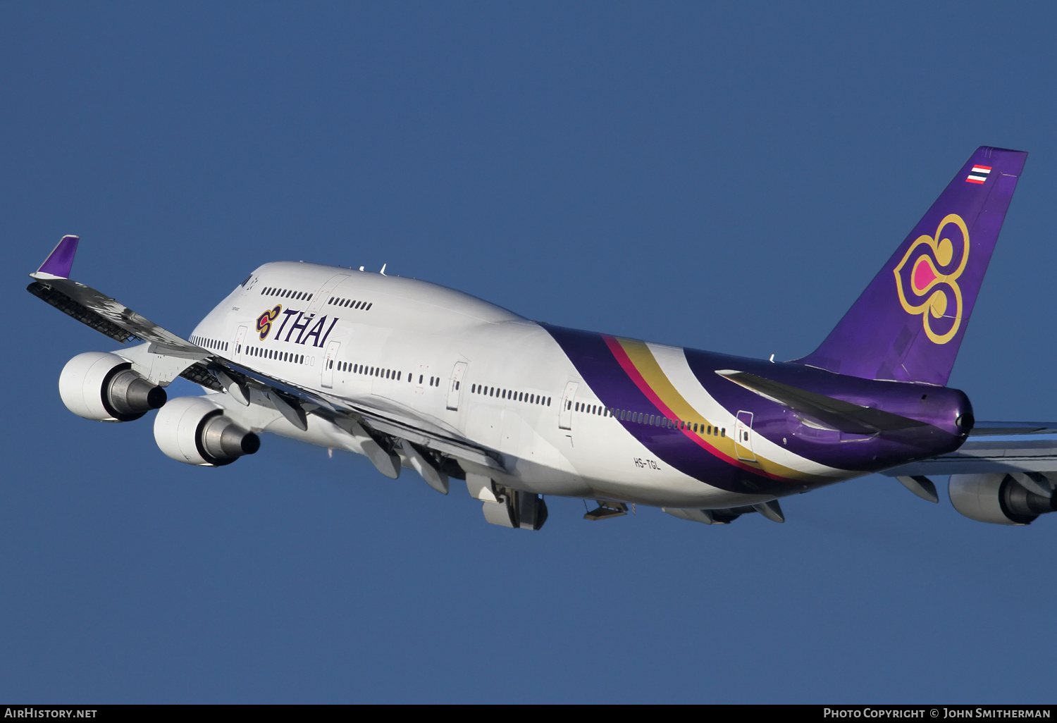 Aircraft Photo of HS-TGL | Boeing 747-4D7 | Thai Airways International | AirHistory.net #254687