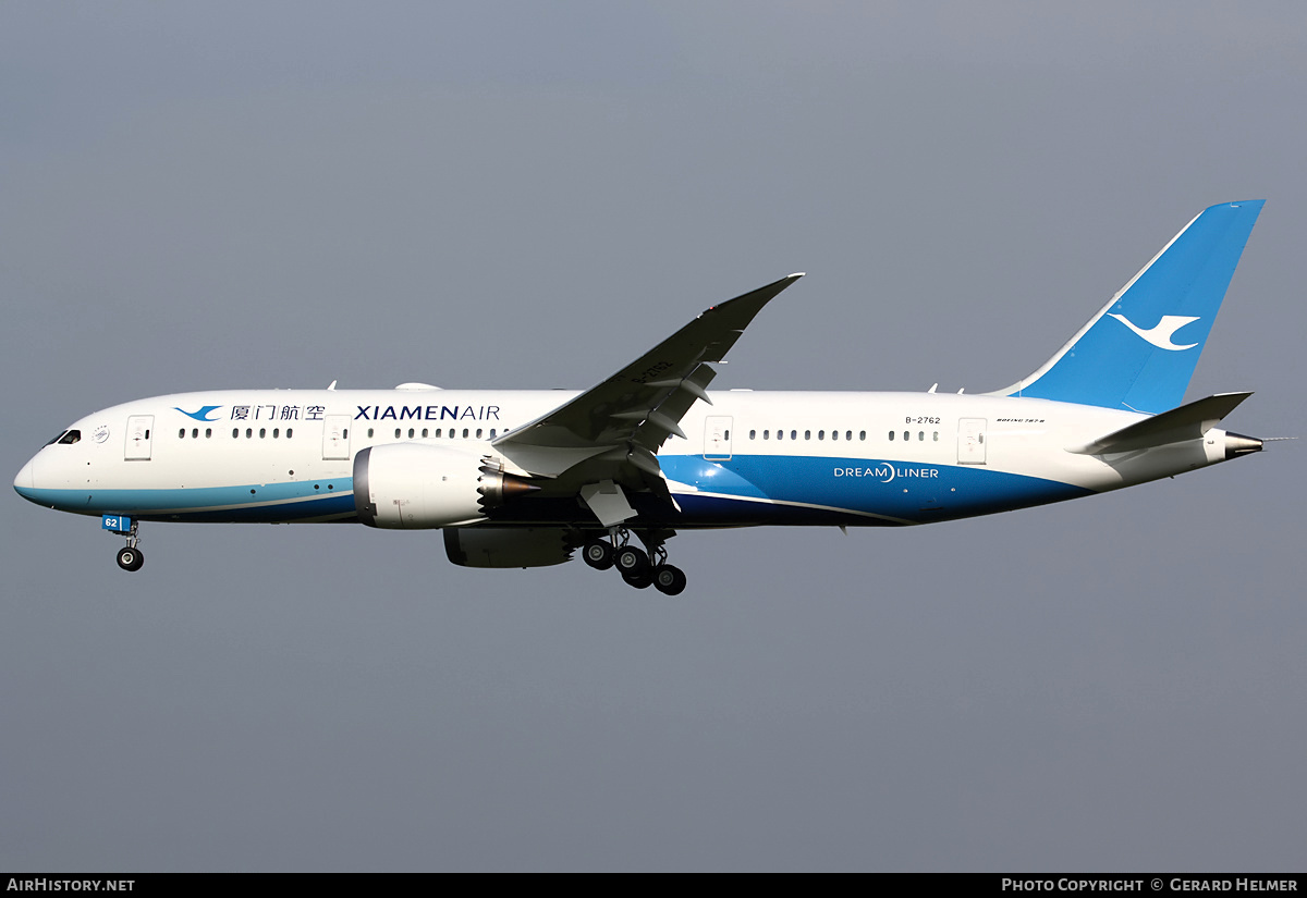 Aircraft Photo of B-2762 | Boeing 787-8 Dreamliner | Xiamen Airlines | AirHistory.net #254701