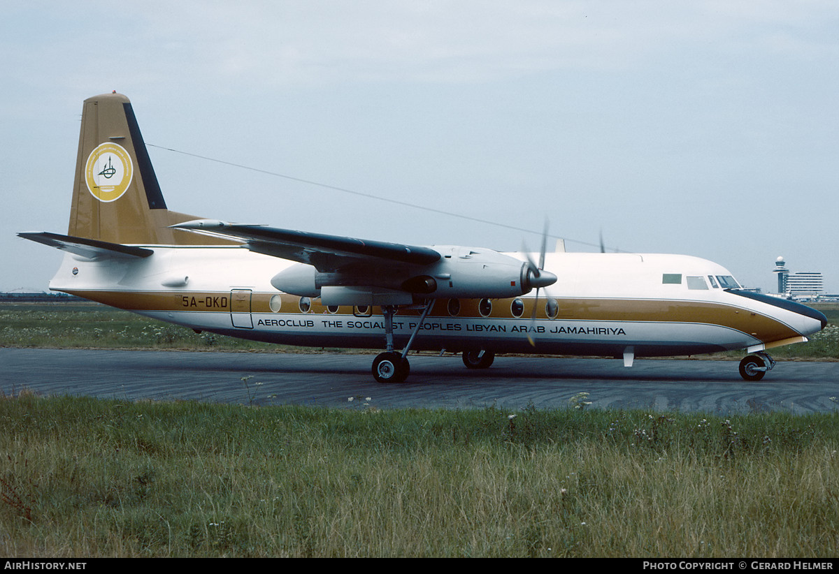 Aircraft Photo of 5A-DKD | Fokker F27-600 Friendship | Aeroclub of The Socialist People's Libyan Arab Jamahiriya | AirHistory.net #254907