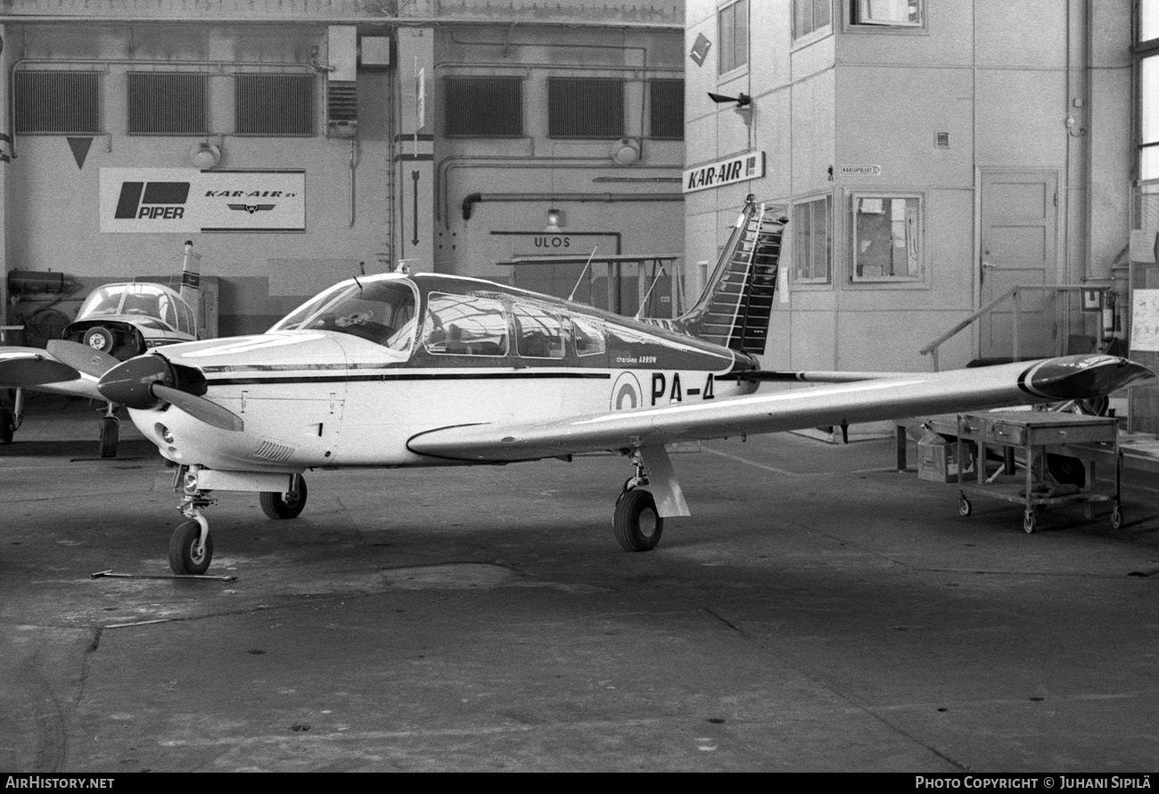 Aircraft Photo of PA-4 | Piper PA-28R-200 Cherokee Arrow II | Finland - Air Force | AirHistory.net #254948