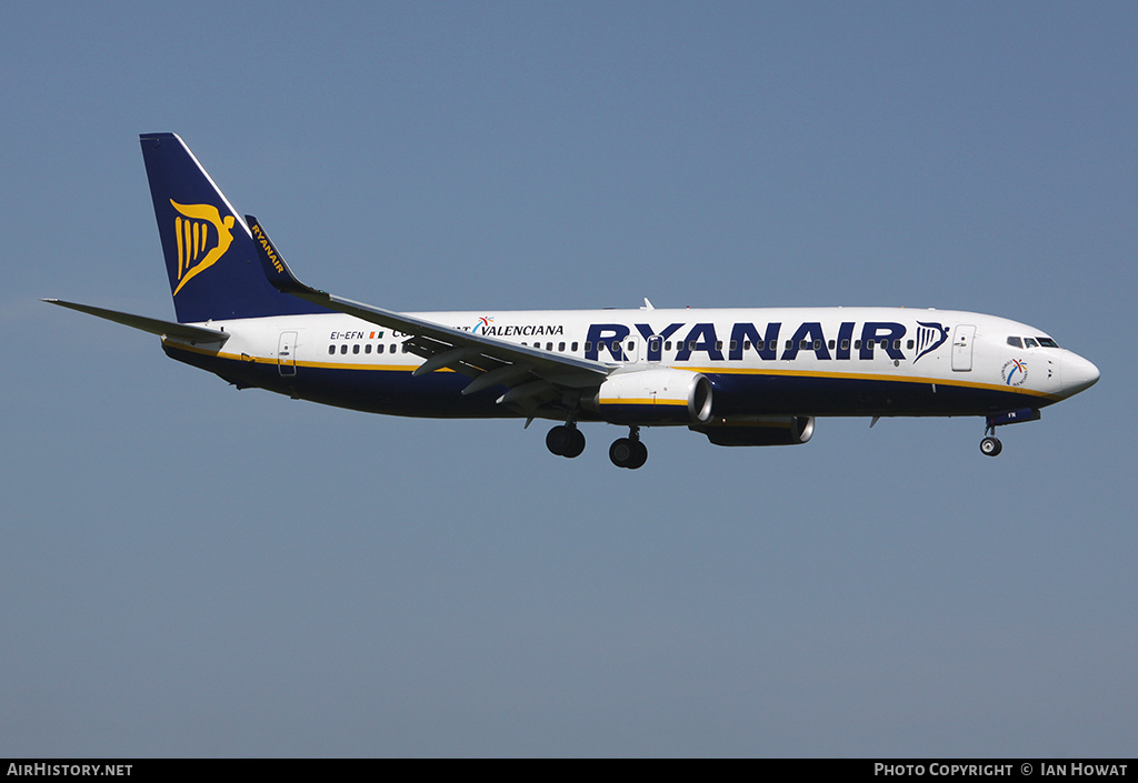Aircraft Photo of EI-EFN | Boeing 737-8AS | Ryanair | AirHistory.net #255005