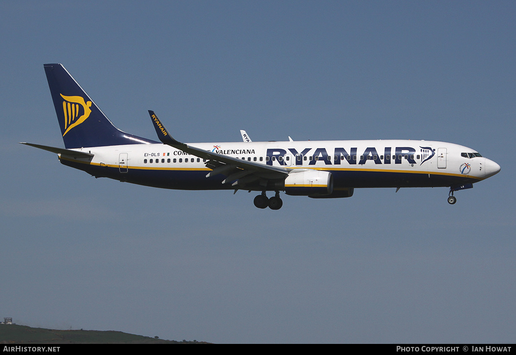Aircraft Photo of EI-DLS | Boeing 737-8AS | Ryanair | AirHistory.net #255017