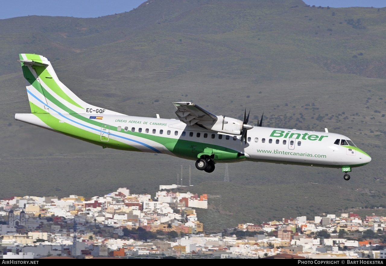 Aircraft Photo of EC-GQF | ATR ATR-72-202 | Binter Canarias | AirHistory.net #255233