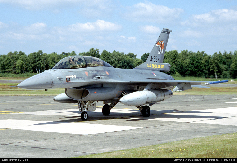 Aircraft Photo of J-657 | General Dynamics F-16BM Fighting Falcon | Netherlands - Air Force | AirHistory.net #255268