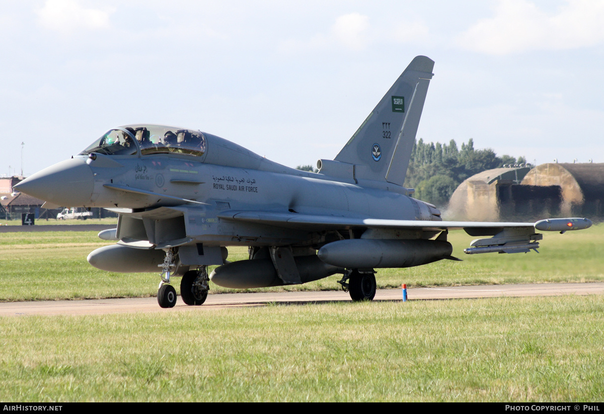 Aircraft Photo of 322 | Eurofighter EF-2000 Typhoon T3 | Saudi Arabia - Air Force | AirHistory.net #255294