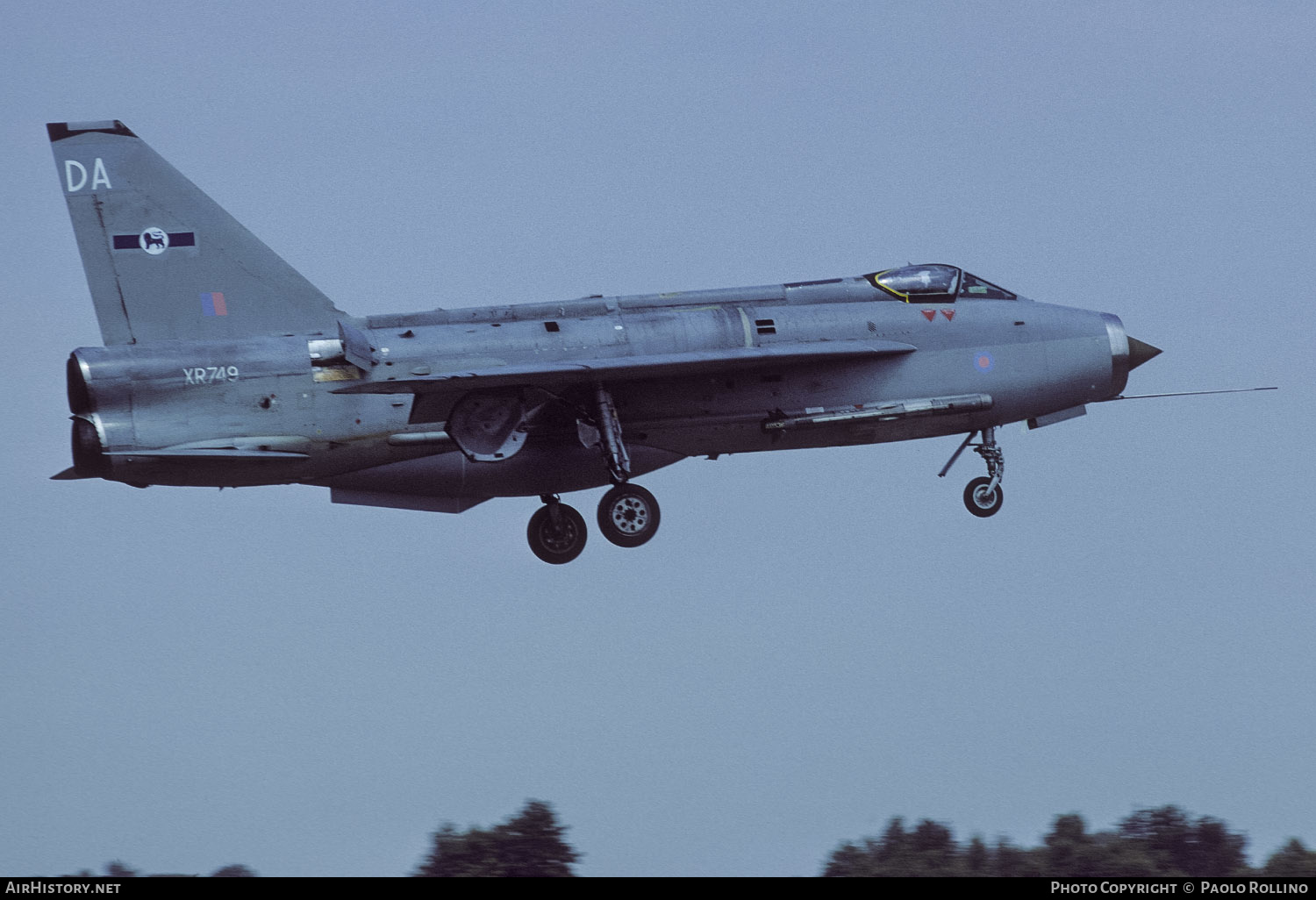 Aircraft Photo of XR749 | English Electric Lightning F3 | UK - Air Force | AirHistory.net #255361