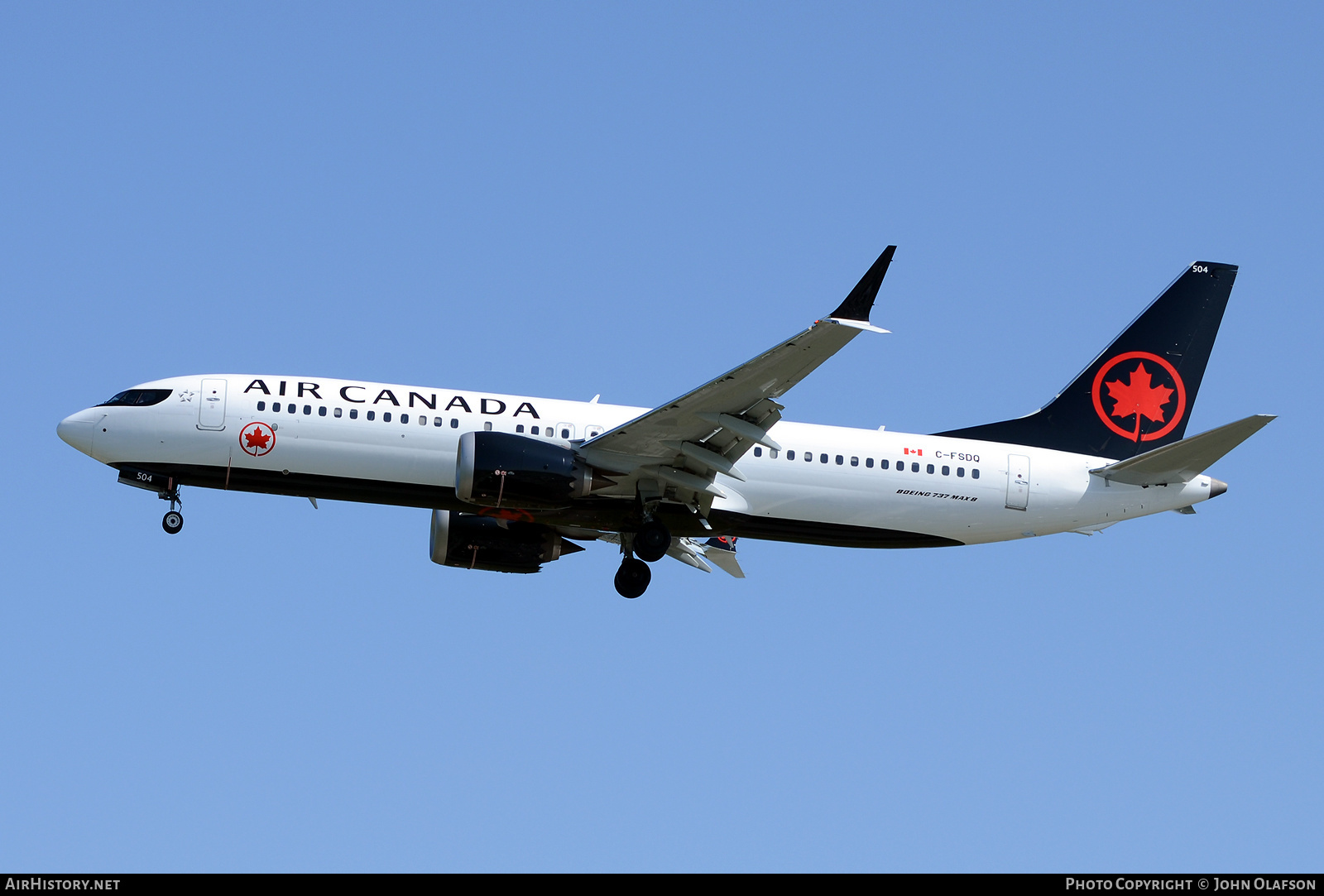 Aircraft Photo of C-FSDQ | Boeing 737-8 Max 8 | Air Canada | AirHistory.net #255543