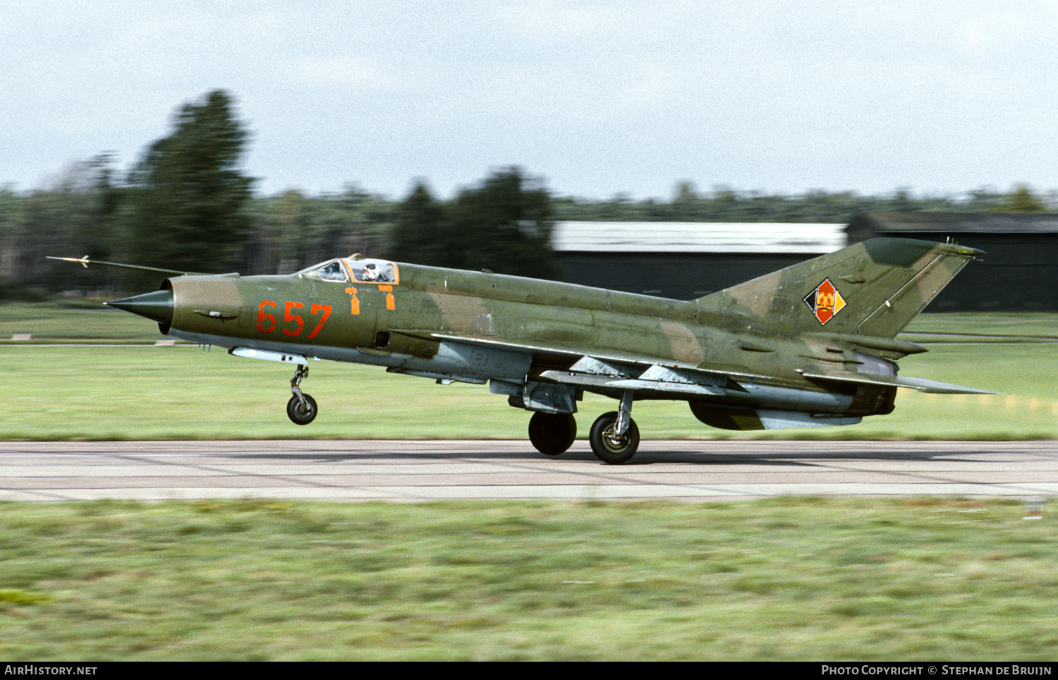Aircraft Photo of 657 | Mikoyan-Gurevich MiG-21MF | East Germany - Air Force | AirHistory.net #255730