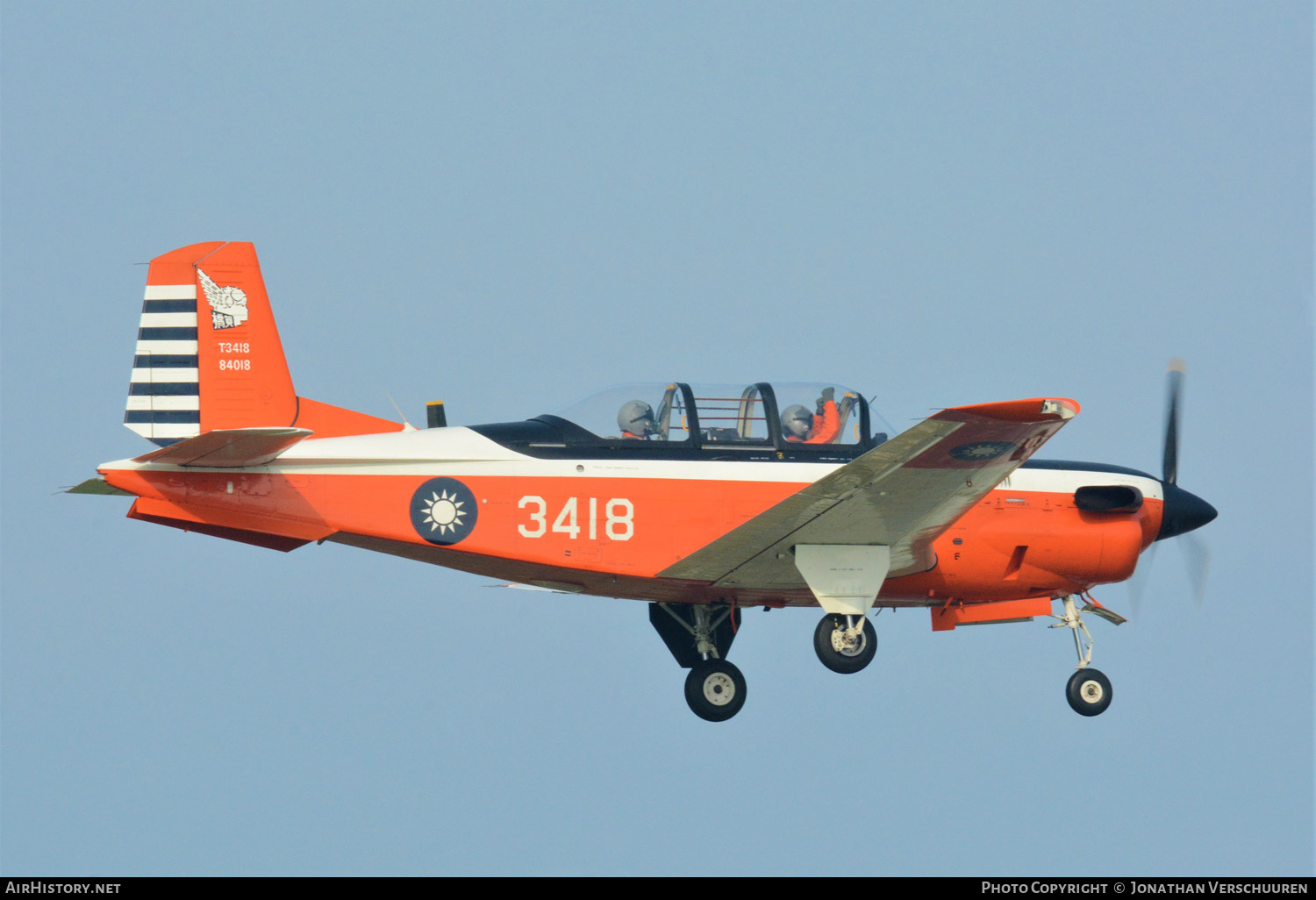 Aircraft Photo of T-3418 / 3418 | Beech T-34C-1 Turbo Mentor | Taiwan - Air Force | AirHistory.net #255887