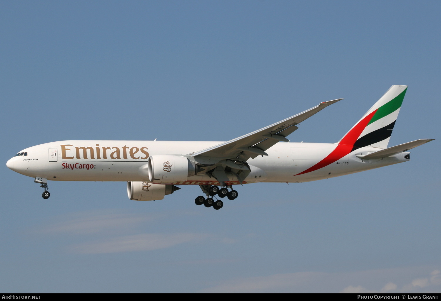 Aircraft Photo of A6-EFD | Boeing 777-F1H | Emirates SkyCargo | AirHistory.net #255929