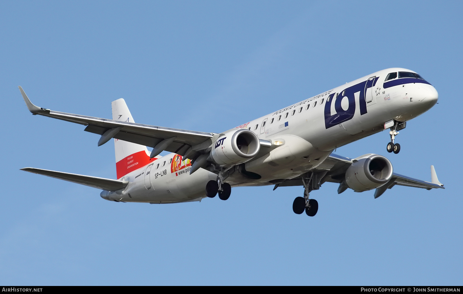 Aircraft Photo of SP-LNB | Embraer 195LR (ERJ-190-200LR) | LOT Polish Airlines - Polskie Linie Lotnicze | AirHistory.net #256398