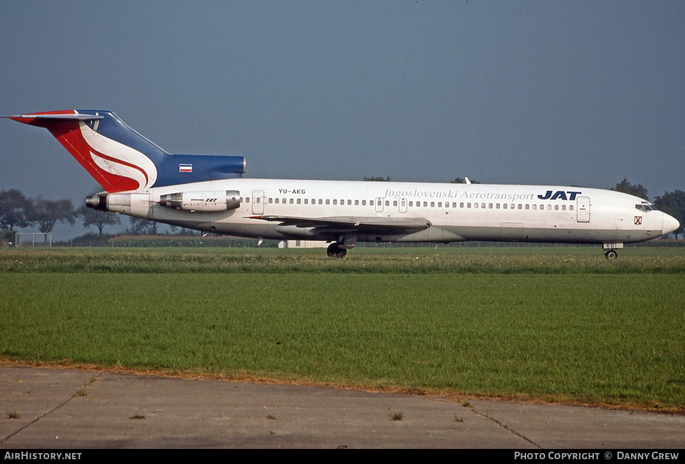 Aircraft Photo of YU-AKG | Boeing 727-2H9/Adv | JAT Yugoslav Airlines - Jugoslovenski Aerotransport | AirHistory.net #256445