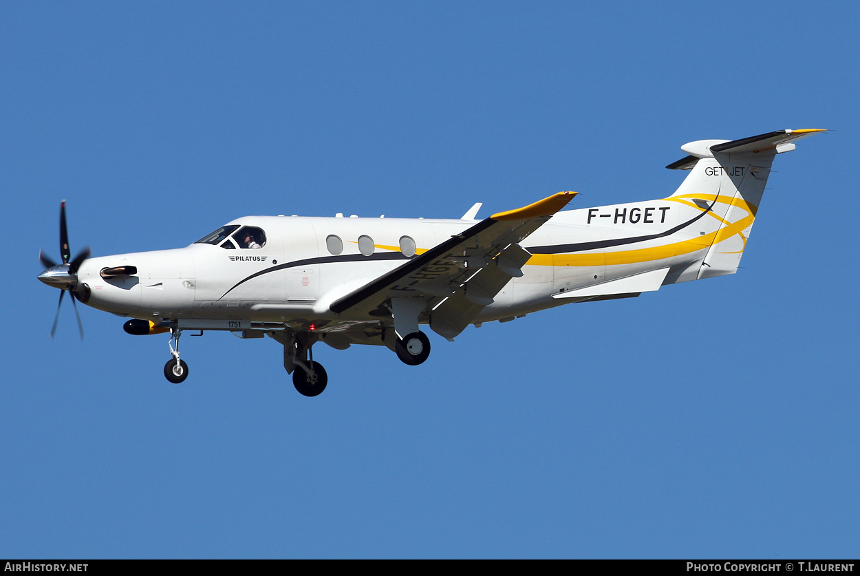 Aircraft Photo of F-HGET | Pilatus PC-12NG (PC-12/47E) | Get1Jet | AirHistory.net #256628