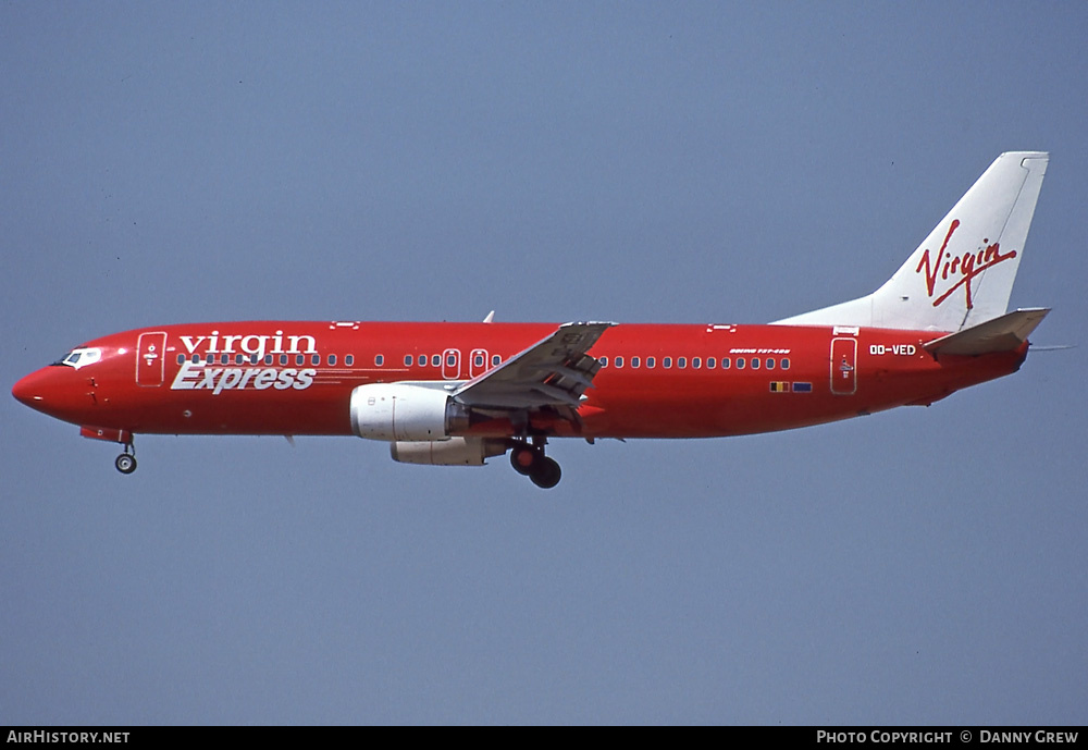 Aircraft Photo of OO-VED | Boeing 737-46M | Virgin Express | AirHistory.net #256695