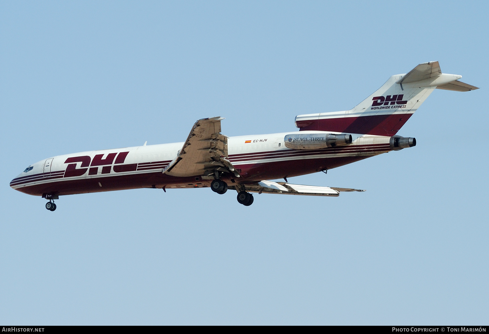 Aircraft Photo of EC-HJV | Boeing 727-264/Adv(F) | DHL Worldwide Express | AirHistory.net #256936