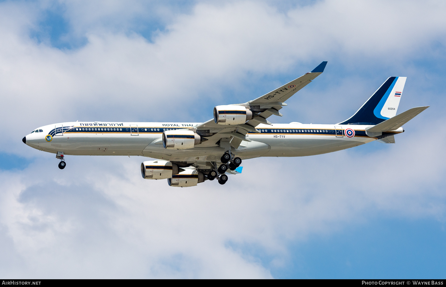 Aircraft Photo of 60204 / HS-TYV | Airbus A340-541 | Thailand - Air Force | AirHistory.net #256948
