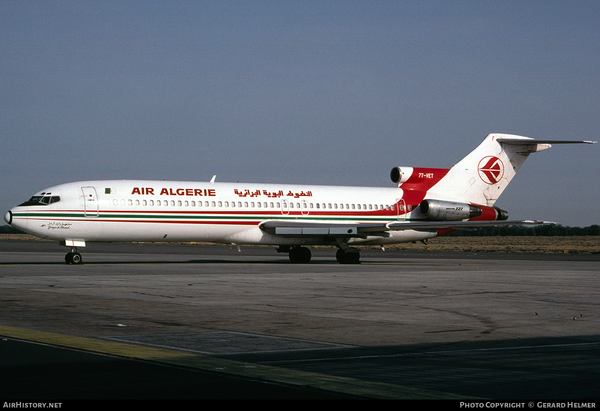 Aircraft Photo of 7T-VET | Boeing 727-2D6/Adv | Air Algérie | AirHistory.net #257075
