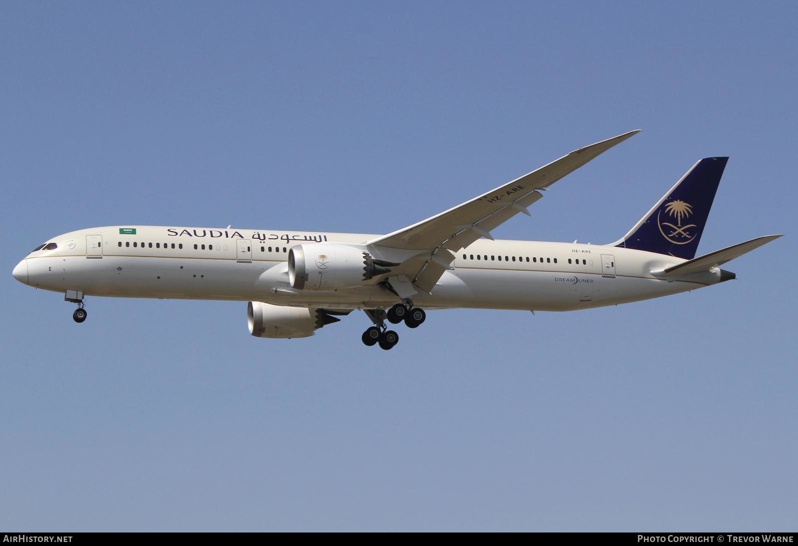 Aircraft Photo of HZ-ARE | Boeing 787-9 Dreamliner | Saudia - Saudi Arabian Airlines | AirHistory.net #257155