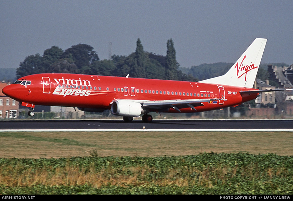 Aircraft Photo of OO-VEF | Boeing 737-430 | Virgin Express | AirHistory.net #257172