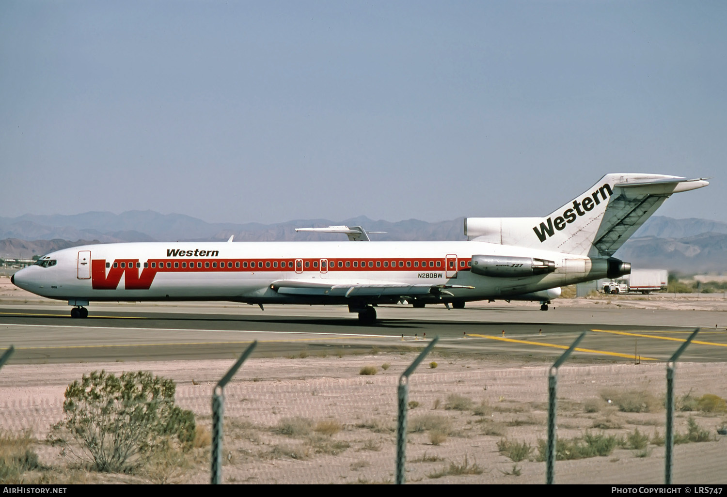 Aircraft Photo of N2808W | Boeing 727-247 | Western Airlines | AirHistory.net #257181