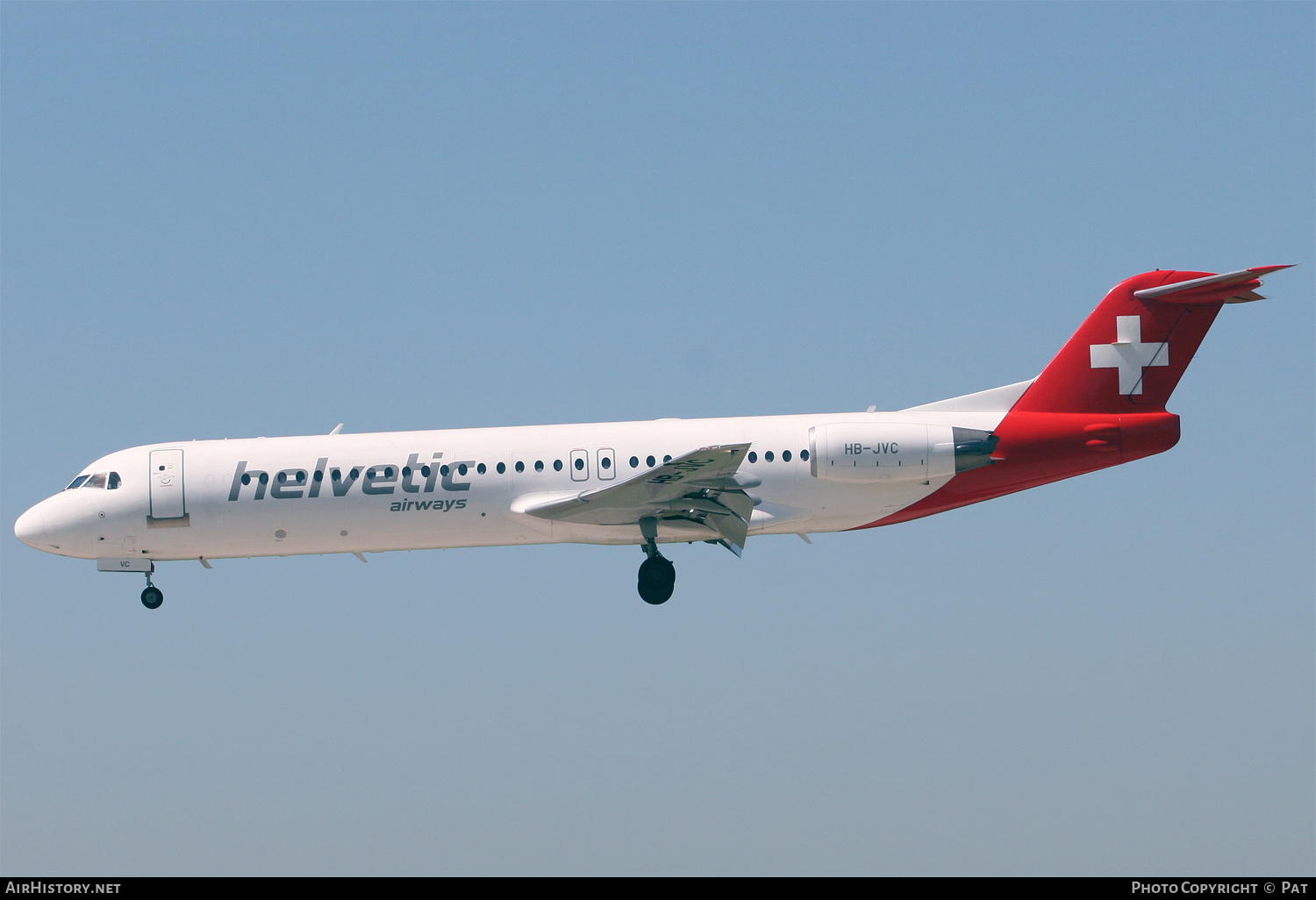 Aircraft Photo of HB-JVC | Fokker 100 (F28-0100) | Helvetic Airways | AirHistory.net #257247
