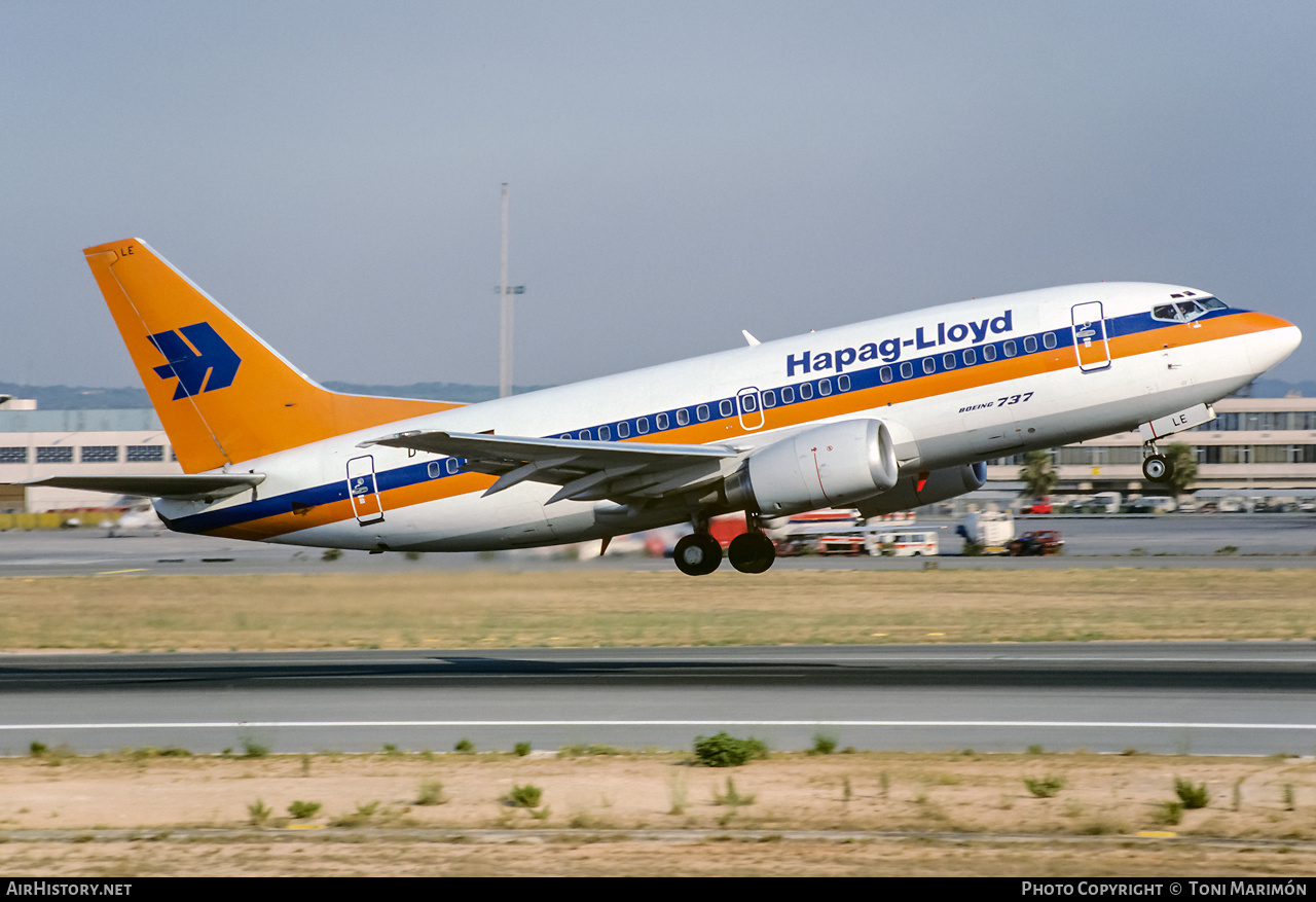 Aircraft Photo of D-AHLE | Boeing 737-5K5 | Hapag-Lloyd | AirHistory.net #257319