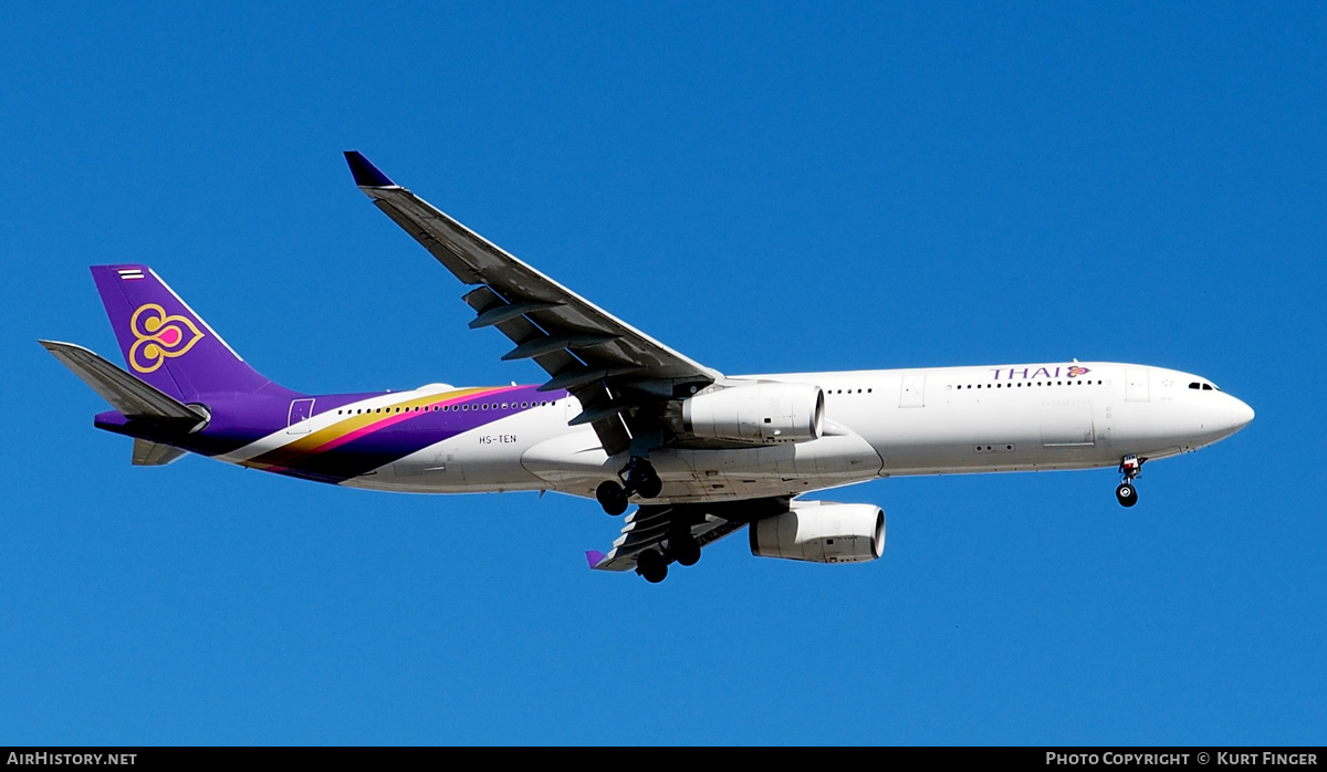 Aircraft Photo of HS-TEN | Airbus A330-343 | Thai Airways International | AirHistory.net #257341