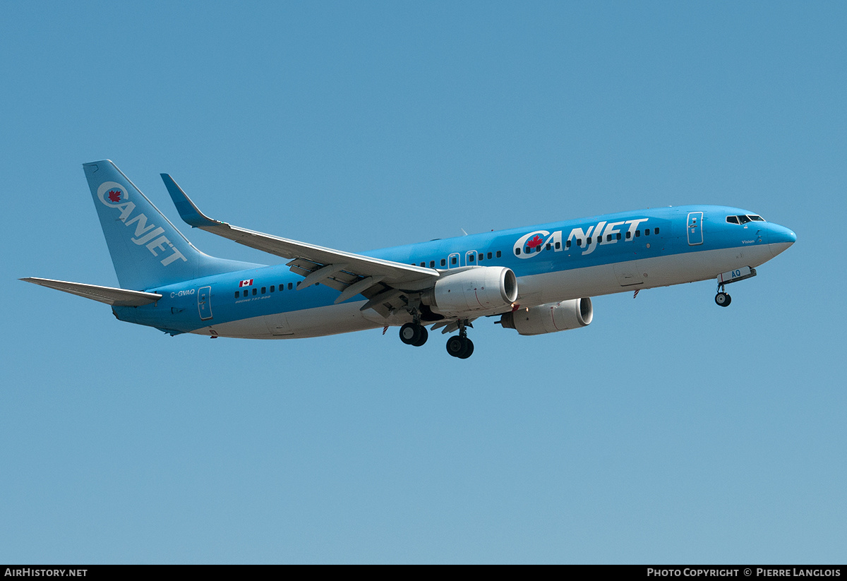 Aircraft Photo of C-GVAQ | Boeing 737-8K5 | CanJet Airlines | AirHistory.net #257564