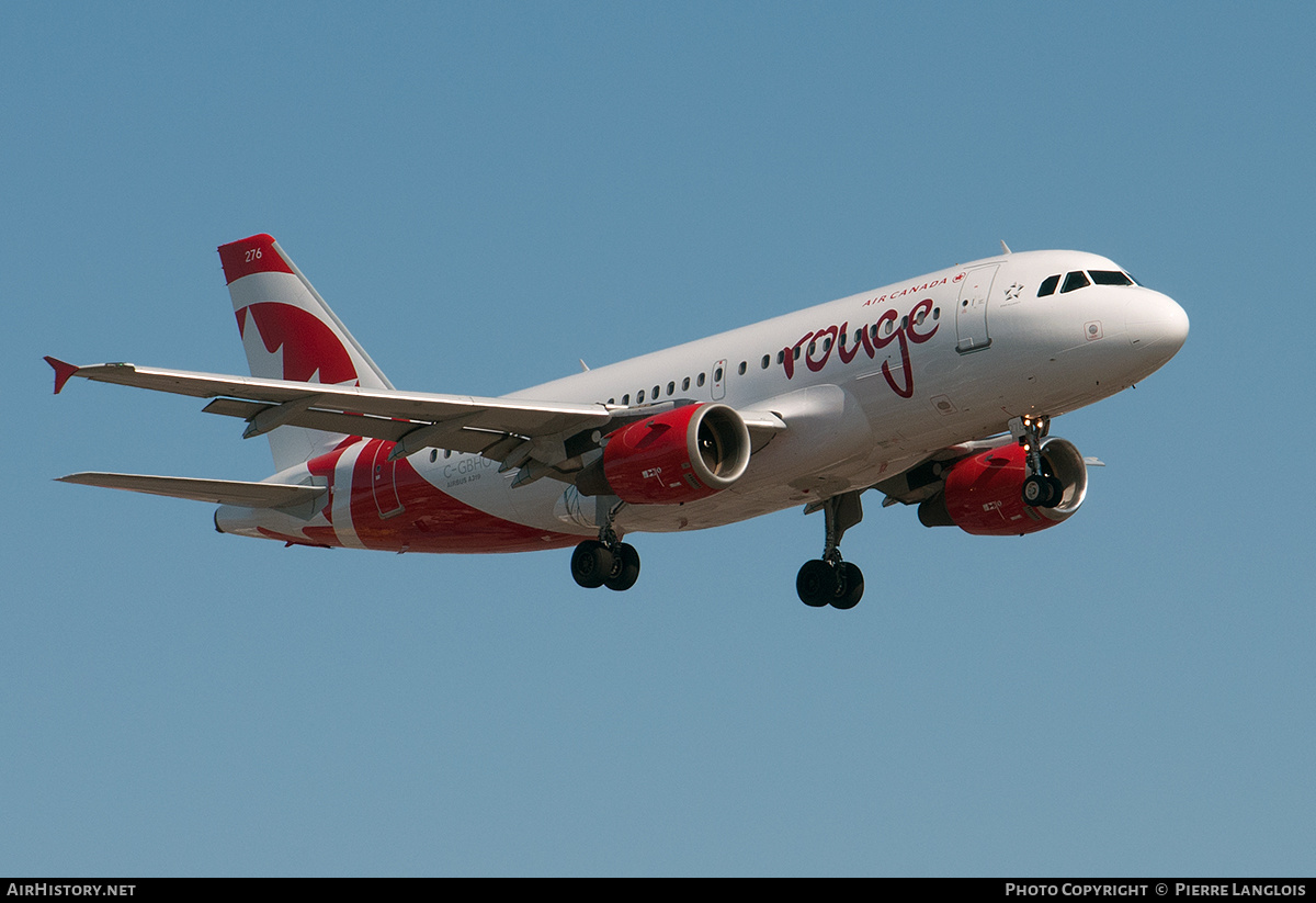 Aircraft Photo of C-GBHO | Airbus A319-114 | Air Canada Rouge | AirHistory.net #257580