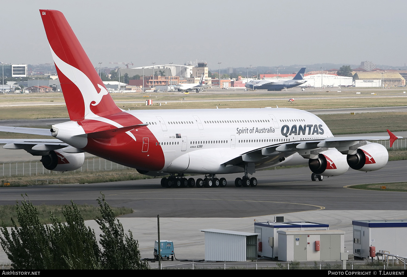 Aircraft Photo of VH-OQA | Airbus A380-842 | Qantas | AirHistory.net #257652
