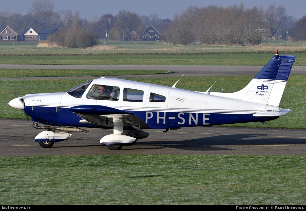Aircraft Photo of PH-SNE | Piper PA-28-180 Cherokee Archer | Seppe Air Service | AirHistory.net #257668