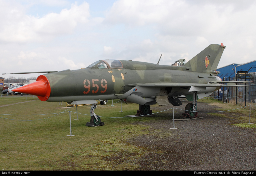 Aircraft Photo of 959 | Mikoyan-Gurevich MiG-21SPS-K | East Germany - Air Force | AirHistory.net #257721