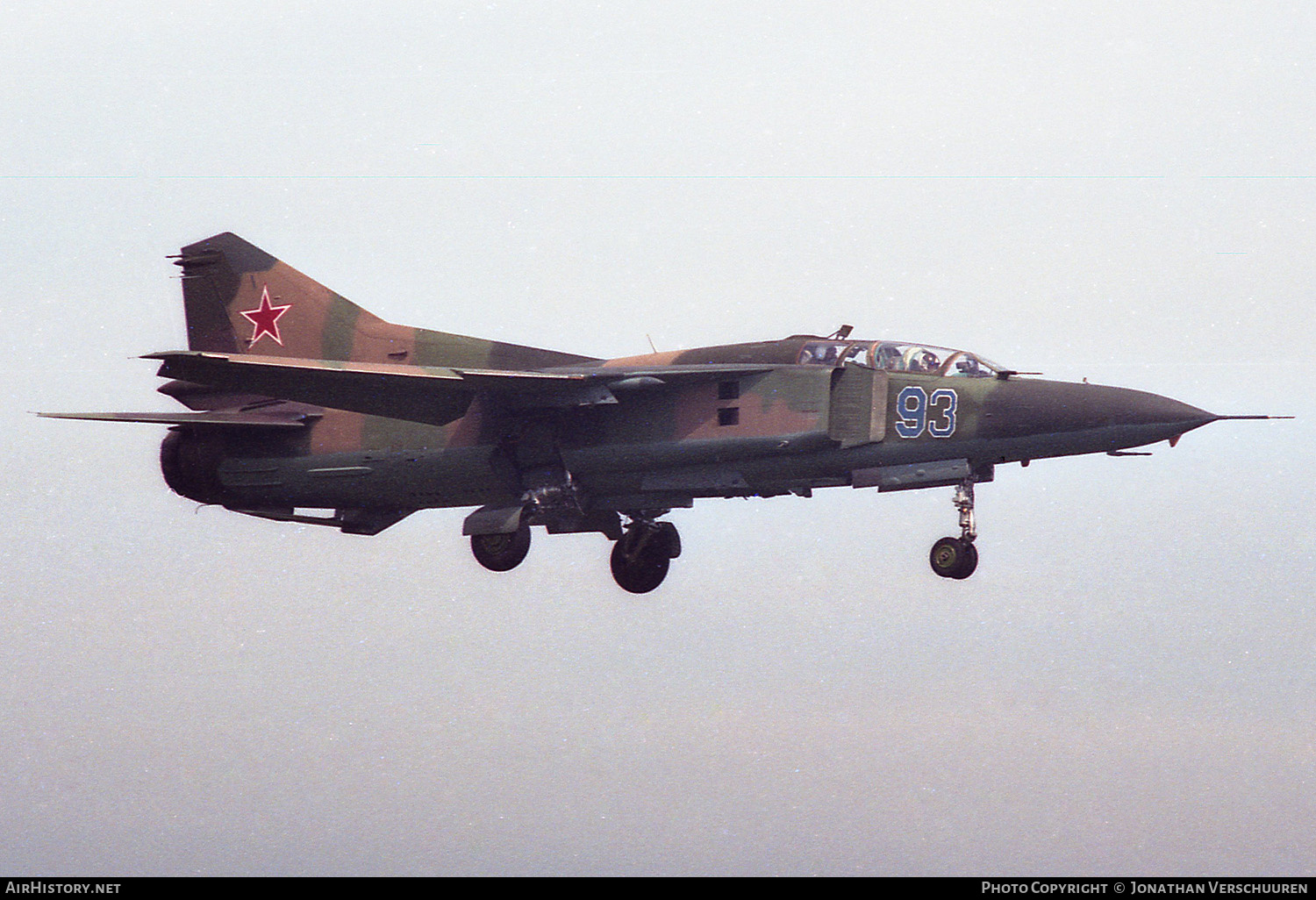 Aircraft Photo of 93 blue | Mikoyan-Gurevich MiG-23UB | Soviet Union - Air Force | AirHistory.net #258056