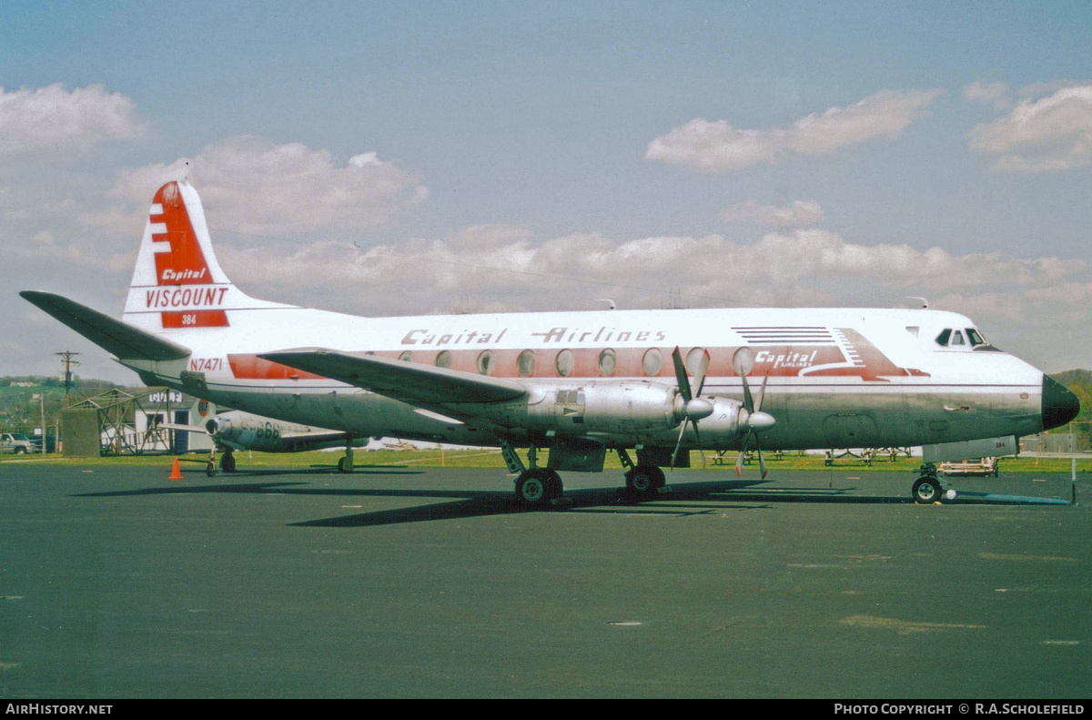 Aircraft Photo of N7471 | Vickers 798D Viscount | Capital Airlines | AirHistory.net #258093