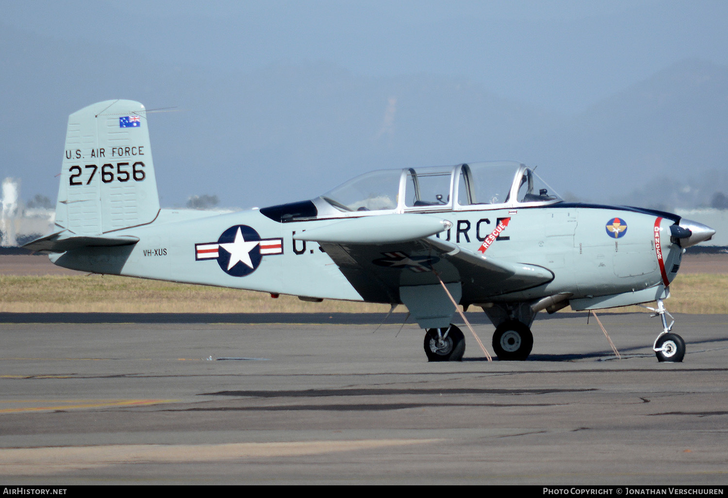 Aircraft Photo of VH-XUS / 27656 | Beech T-34A Mentor | USA - Air Force | AirHistory.net #258096