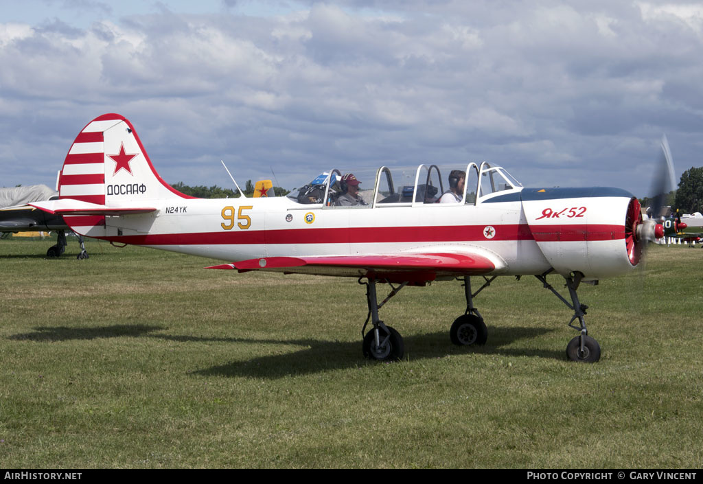 Aircraft Photo of N24YK | Yakovlev Yak-52 | Soviet Union - DOSAAF | AirHistory.net #258224