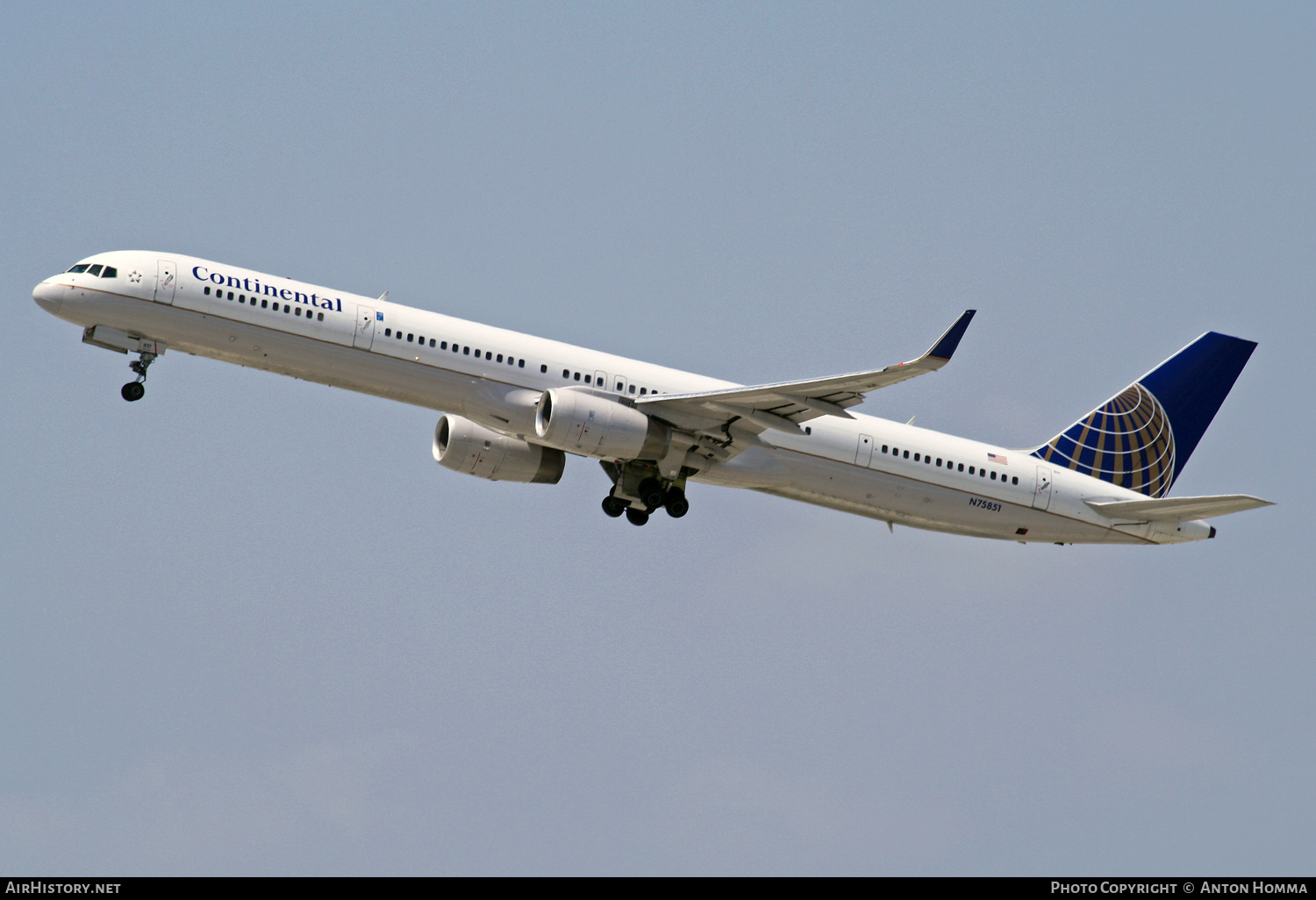Aircraft Photo of N75851 | Boeing 757-324 | Continental Airlines | AirHistory.net #258253
