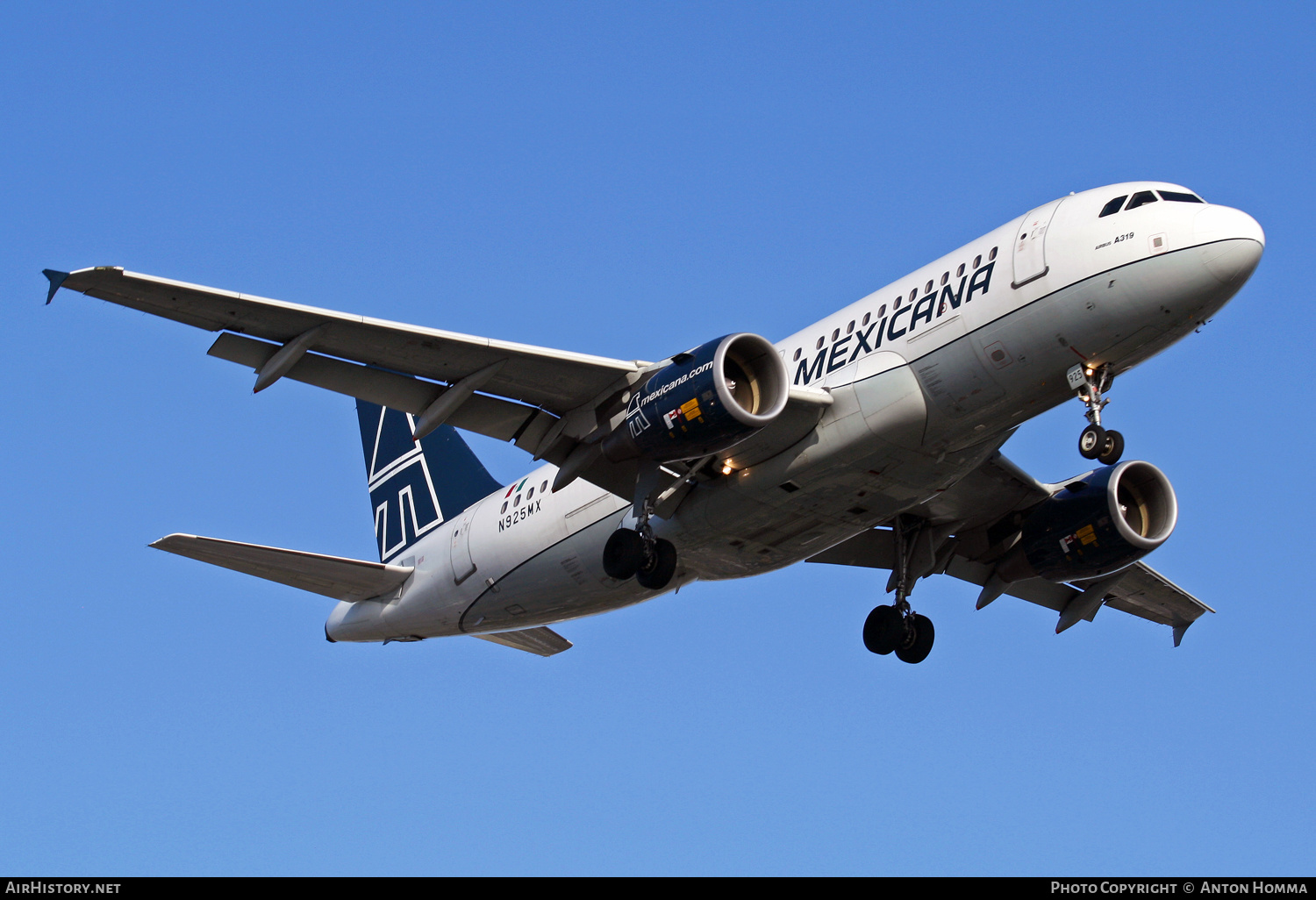 Aircraft Photo of N925MX | Airbus A319-112 | Mexicana | AirHistory.net #258263