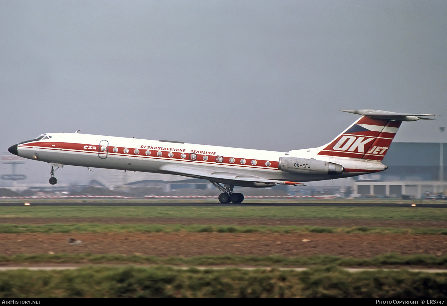 Aircraft Photo of OK-EFJ | Tupolev Tu-134A | ČSA - Československé Aerolinie - Czechoslovak Airlines | AirHistory.net #258416
