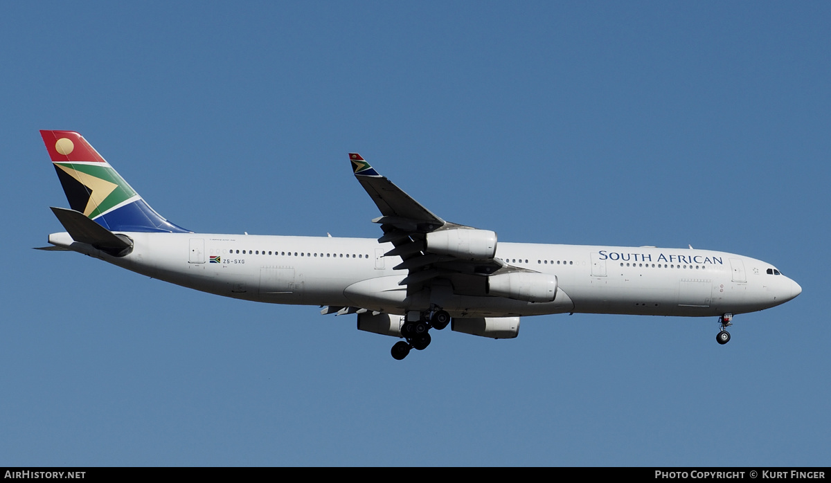 Aircraft Photo of ZS-SXG | Airbus A340-313X | South African Airways | AirHistory.net #258454
