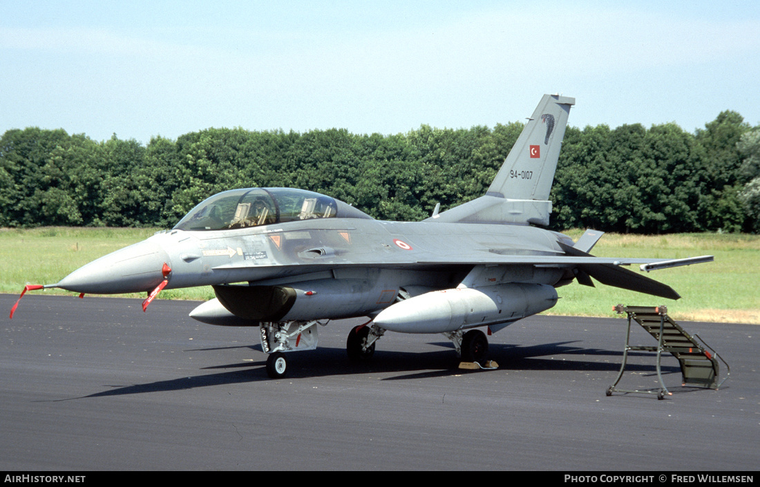 Aircraft Photo of 94-0107 | General Dynamics F-16D Fighting Falcon | Turkey - Air Force | AirHistory.net #258466
