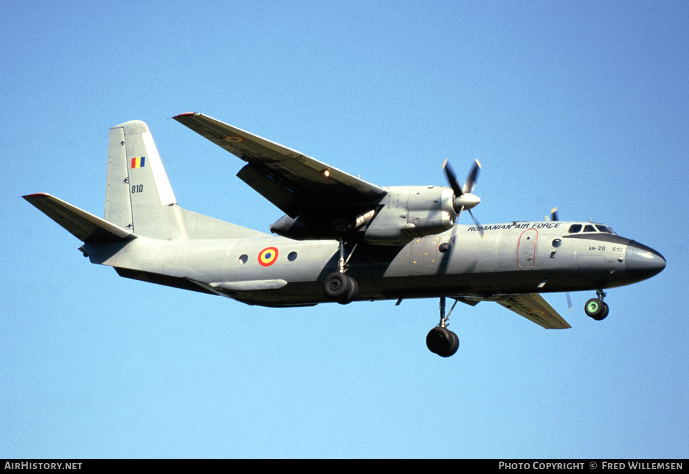 Aircraft Photo of 810 | Antonov An-26 | Romania - Air Force | AirHistory.net #258478
