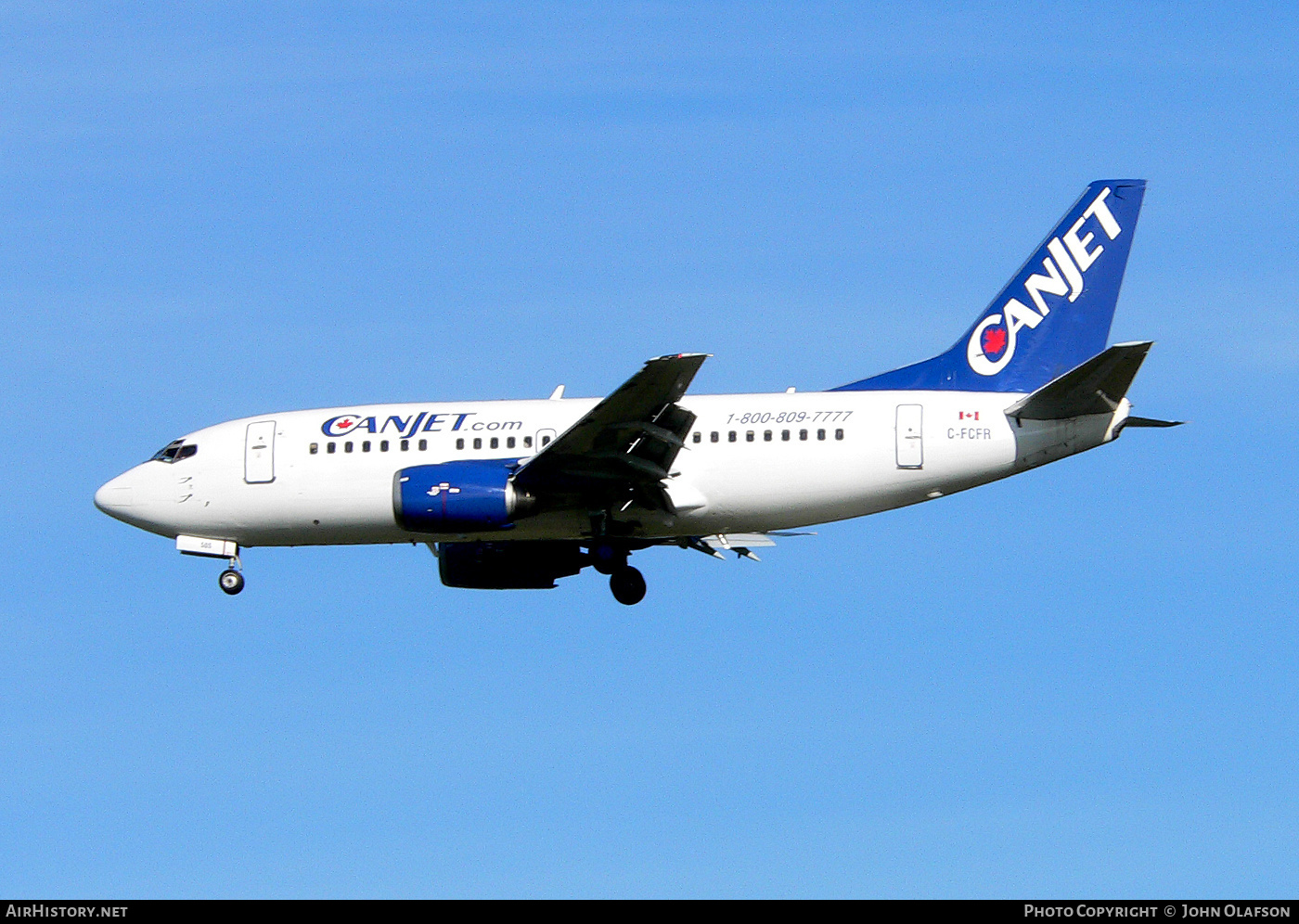 Aircraft Photo of C-FCFR | Boeing 737-522 | CanJet Airlines | AirHistory.net #258516