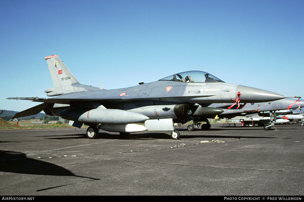 Aircraft Photo of 93-0014 | General Dynamics F-16C Fighting Falcon | Turkey - Air Force | AirHistory.net #258606