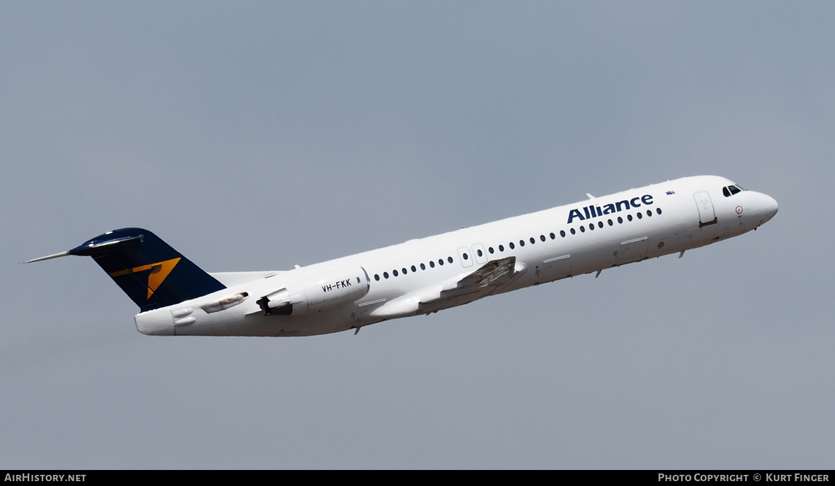 Aircraft Photo of VH-FKK | Fokker 100 (F28-0100) | Alliance Airlines | AirHistory.net #258679