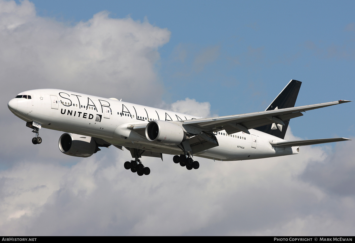 Aircraft Photo of N794UA | Boeing 777-222/ER | United Airlines | AirHistory.net #258795