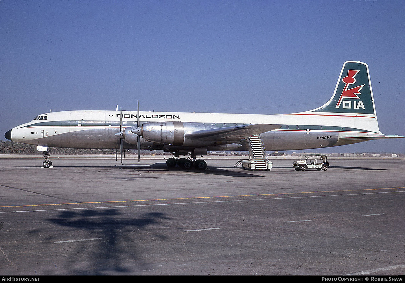 Aircraft Photo of G-AOVF | Bristol 175 Britannia 312F | Donaldson International Airways | AirHistory.net #258824