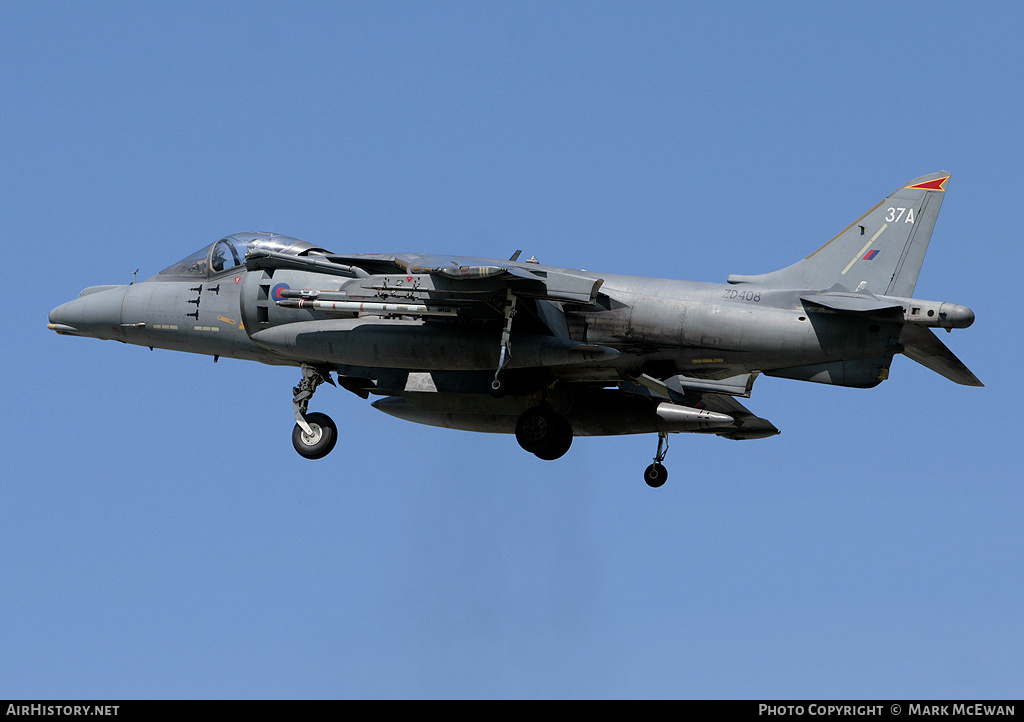 Aircraft Photo of ZD408 | British Aerospace Harrier GR7A | UK - Air Force | AirHistory.net #258854