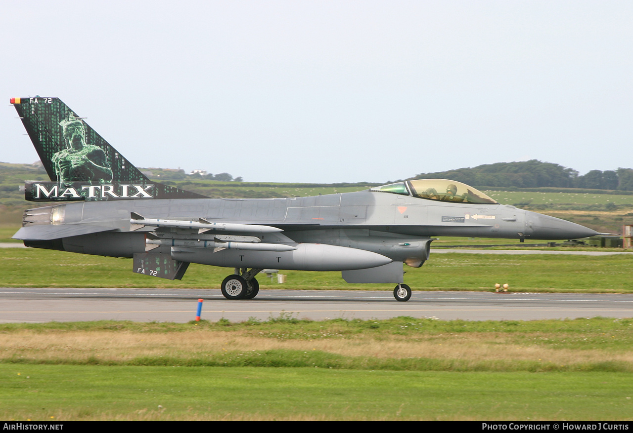 Aircraft Photo of FA-72 | General Dynamics F-16AM Fighting Falcon | Belgium - Air Force | AirHistory.net #259052