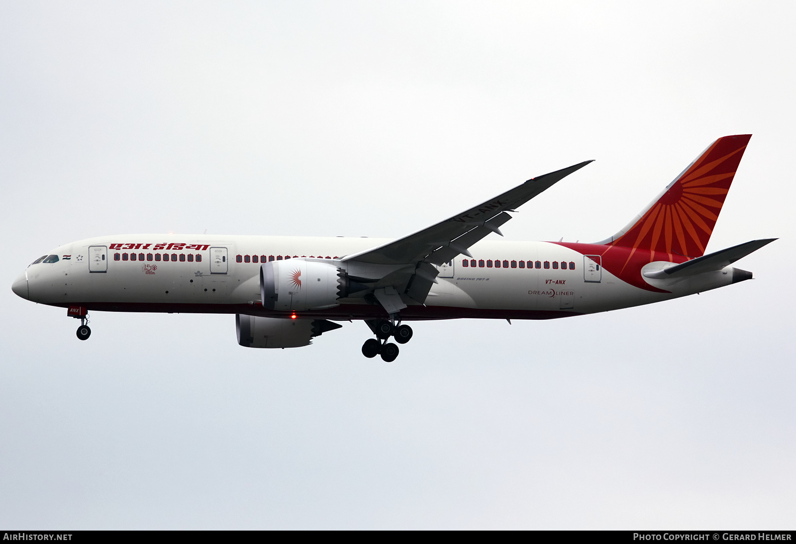 Aircraft Photo of VT-ANX | Boeing 787-8 Dreamliner | Air India | AirHistory.net #259090